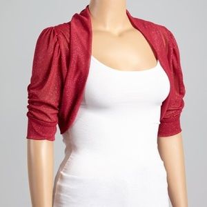 CANARI fuschia shimmer shrug 2XL